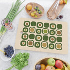 Mid Century Modern Modern Organic Shapes Pattern 321 Green Cutting Board Gallery Image 2