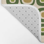 Mid Century Modern Modern Organic Shapes Pattern 321 Green Bath Mat Gallery Image 2