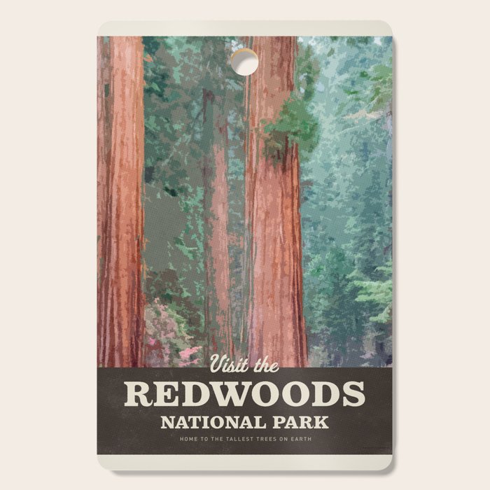 Visit the Redwoods National Park Cutting Board Gallery Image 1