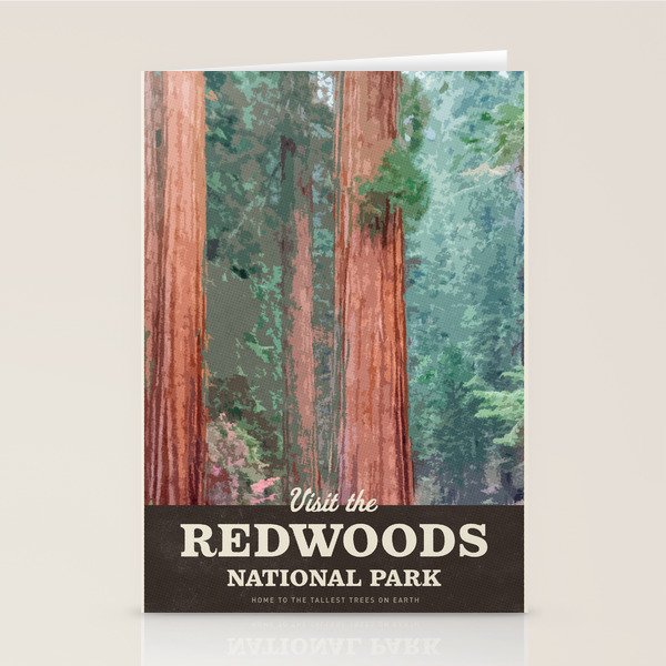 Visit the Redwoods National Park Stationery Card Gallery Image 1