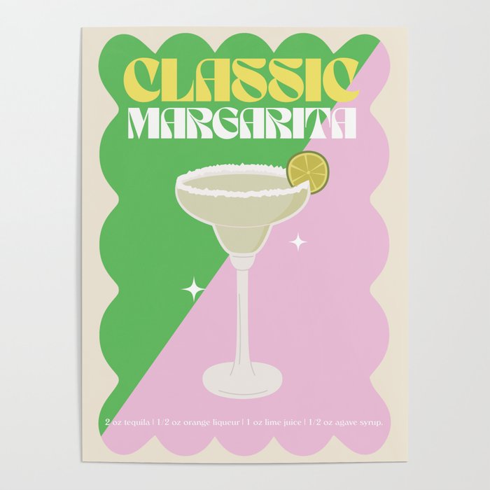 Margarita Cocktail Print Poster Gallery Image 1