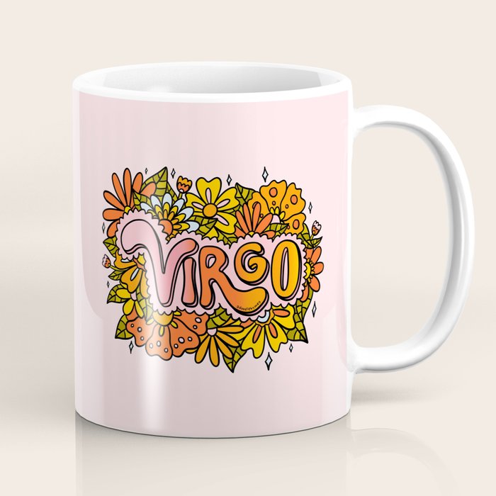 Virgo Flowers Coffee Mug Gallery Image 1
