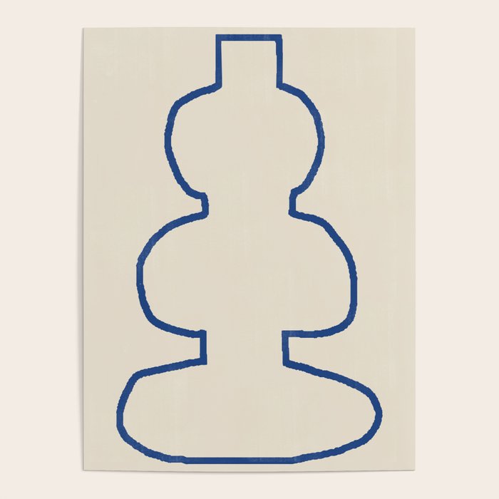 Line Art Study Shape Vase No.8 Poster Gallery Image 1