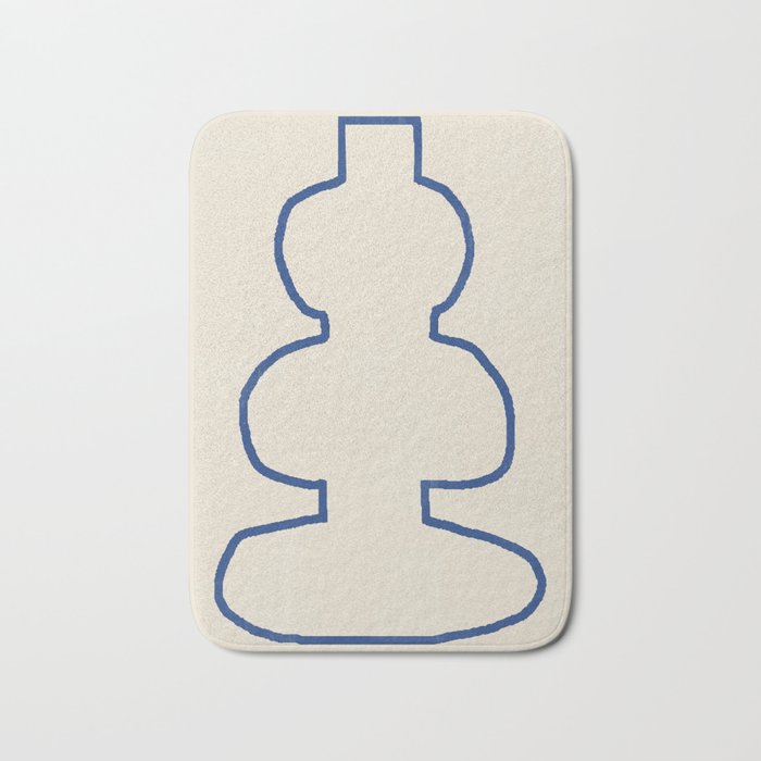 Line Art Study Shape Vase No.8 Bath Mat Gallery Image 1