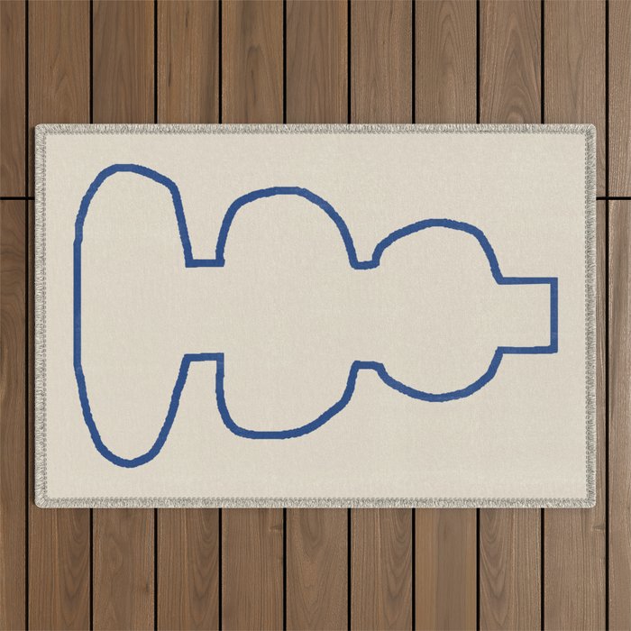 Line Art Study Shape Vase No.8 Outdoor Rug Gallery Image 1