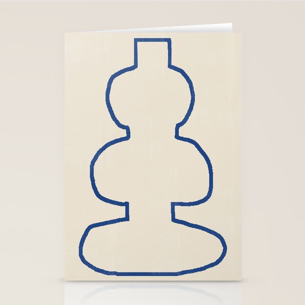 Line Art Study Shape Vase No.8 Stationery Card Gallery Image 1