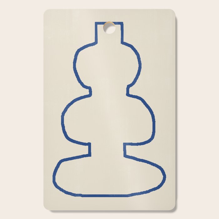 Line Art Study Shape Vase No.8 Cutting Board Gallery Image 1