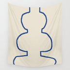 Line Art Study Shape Vase No.8 Wall Tapestry Gallery Image 4