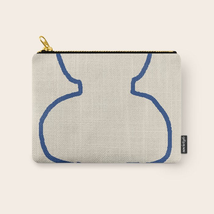 Line Art Study Shape Vase No.8 Carry All Pouch Gallery Image 1