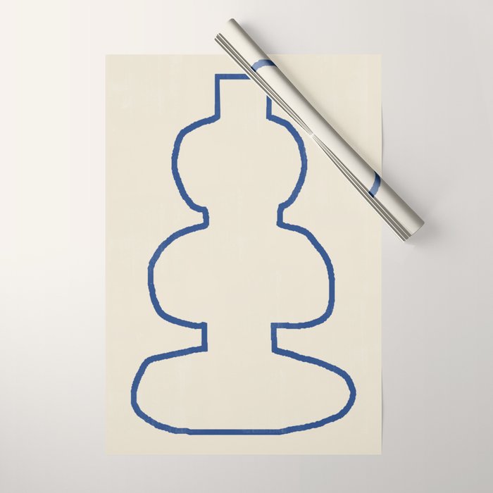 Line Art Study Shape Vase No.8 Wrapping Paper Gallery Image 1