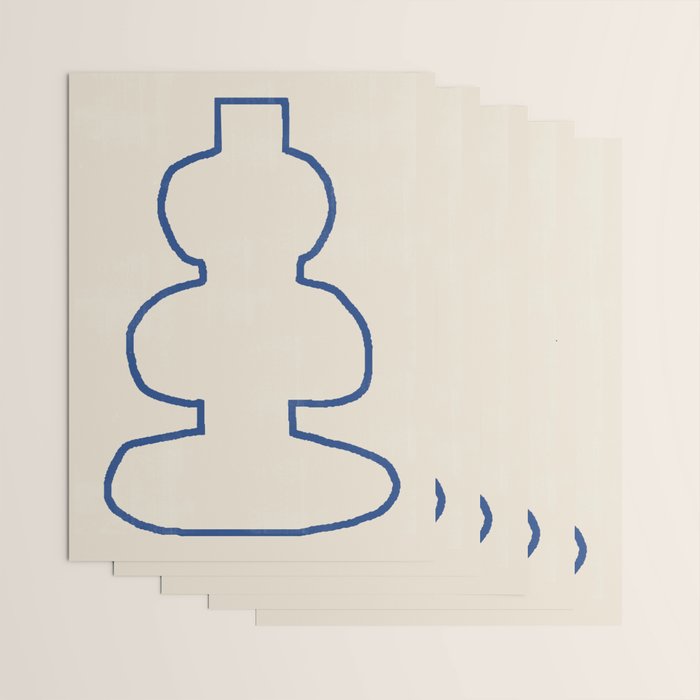 Line Art Study Shape Vase No.8 Wrapping Paper Gallery Image 3