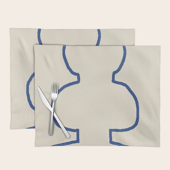 Line Art Study Shape Vase No.8 Placemat Gallery Image 1