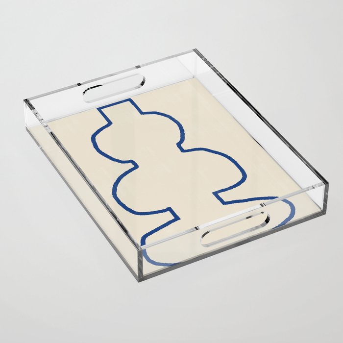 Line Art Study Shape Vase No.8 Acrylic Tray Gallery Image 1