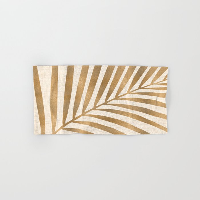 Gold Tropical Leaf Bath Towel Gallery Image 1