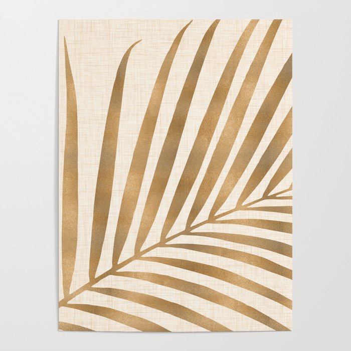 Gold Tropical Leaf Poster Gallery Image 4