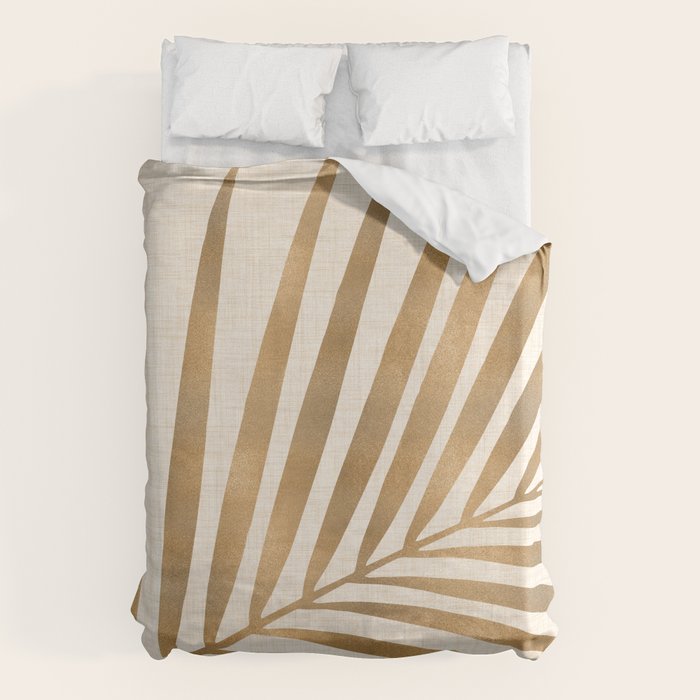 Gold Tropical Leaf Duvet Cover Gallery Image 1