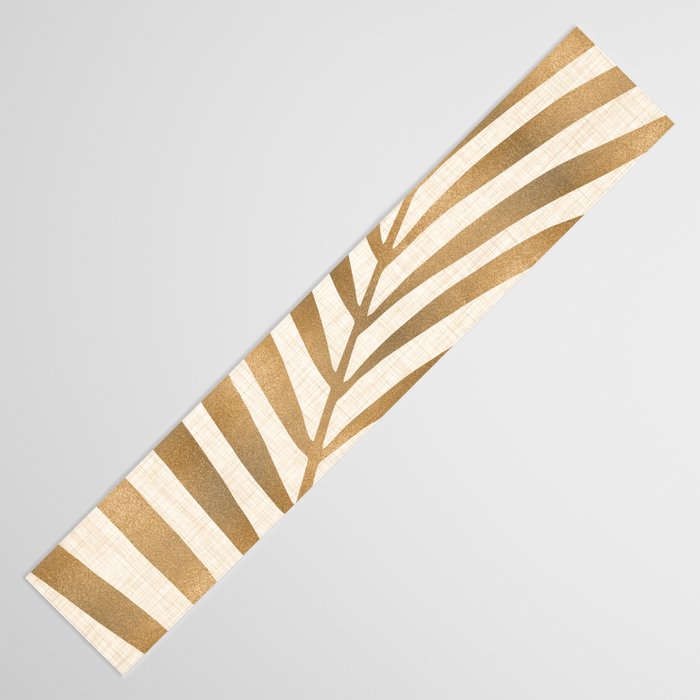 Gold Tropical Leaf Table Runner Gallery Image 3