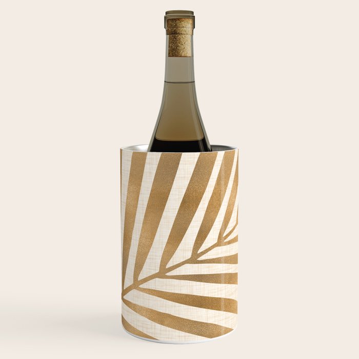 Gold Tropical Leaf Wine Chiller Gallery Image 1