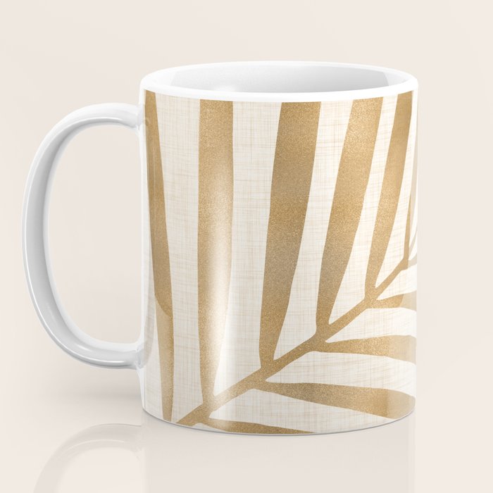 Gold Tropical Leaf Coffee Mug Gallery Image 3