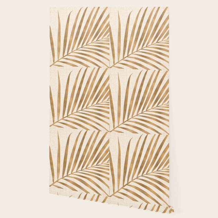 Gold Tropical Leaf Wallpaper Gallery Image 2