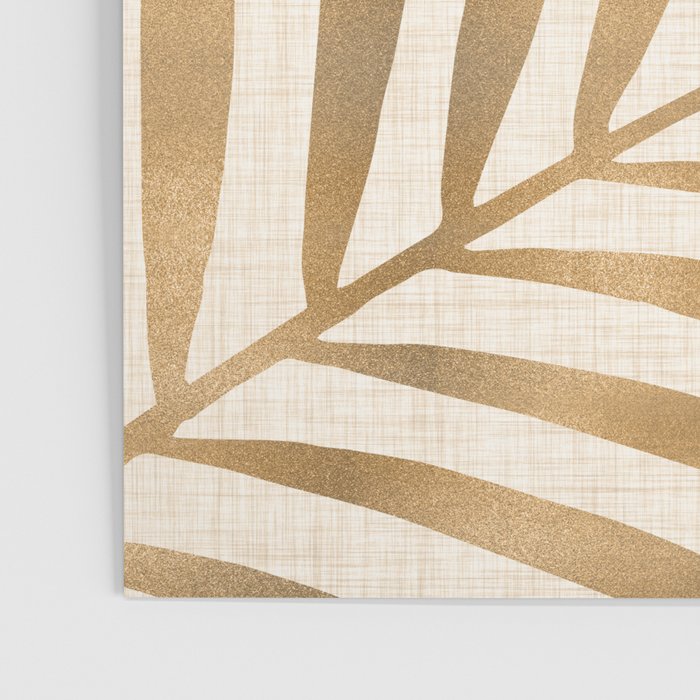 Gold Tropical Leaf Poster Gallery Image 3