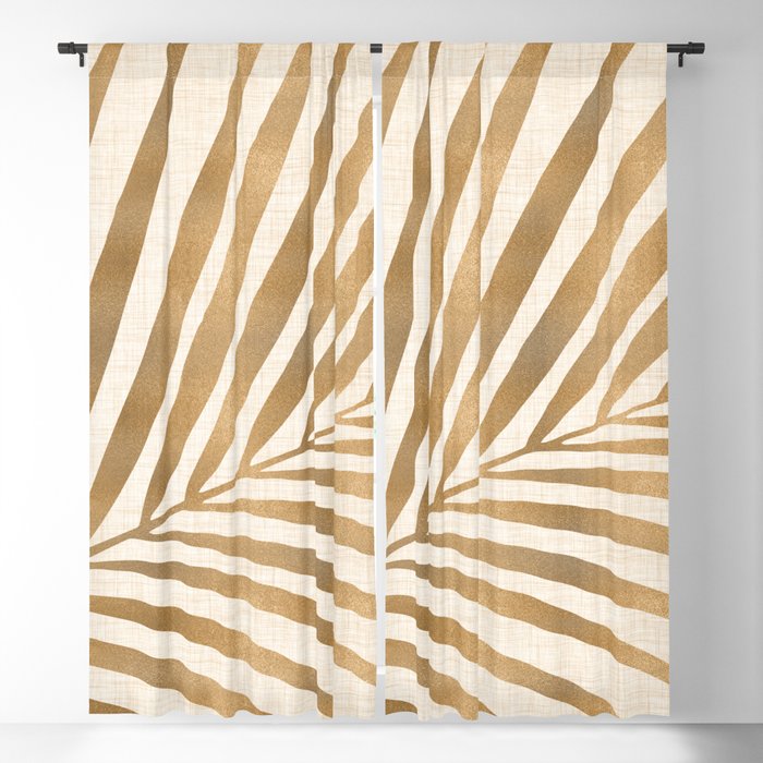 Gold Tropical Leaf Window Curtain Gallery Image 5