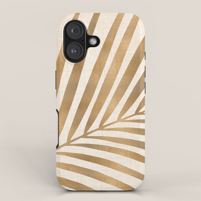 Gold Tropical Leaf iPhone Case Gallery Image 1