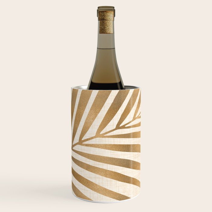Gold Tropical Leaf Wine Chiller Gallery Image 3