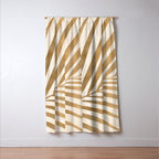 Gold Tropical Leaf Window Curtain Gallery Image 3