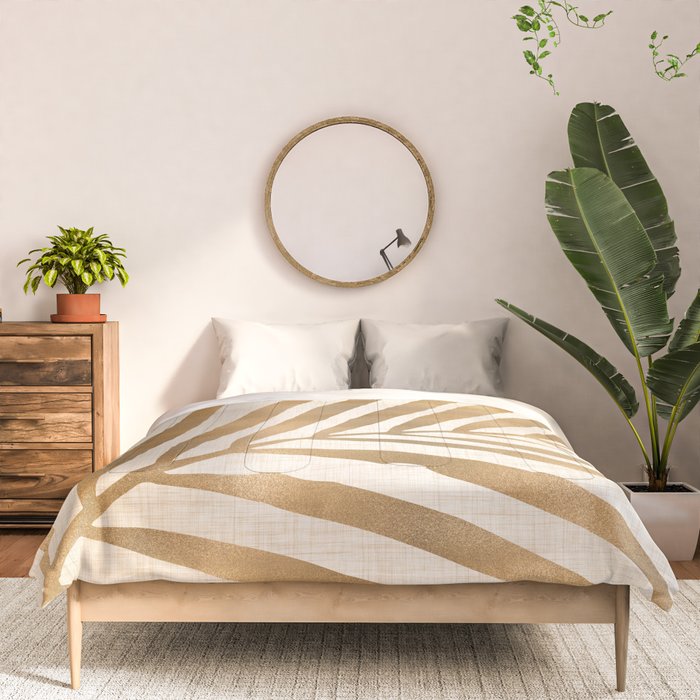 Gold Tropical Leaf Comforter Gallery Image 3