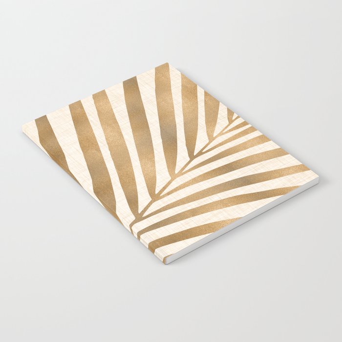 Gold Tropical Leaf Notebook Gallery Image 2