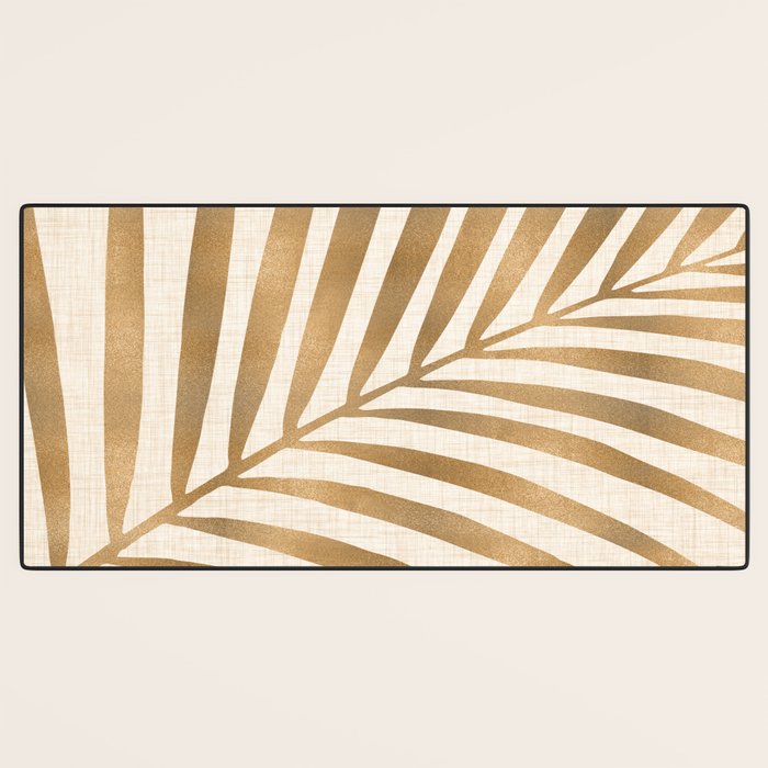 Gold Tropical Leaf Desk Mat Gallery Image 3