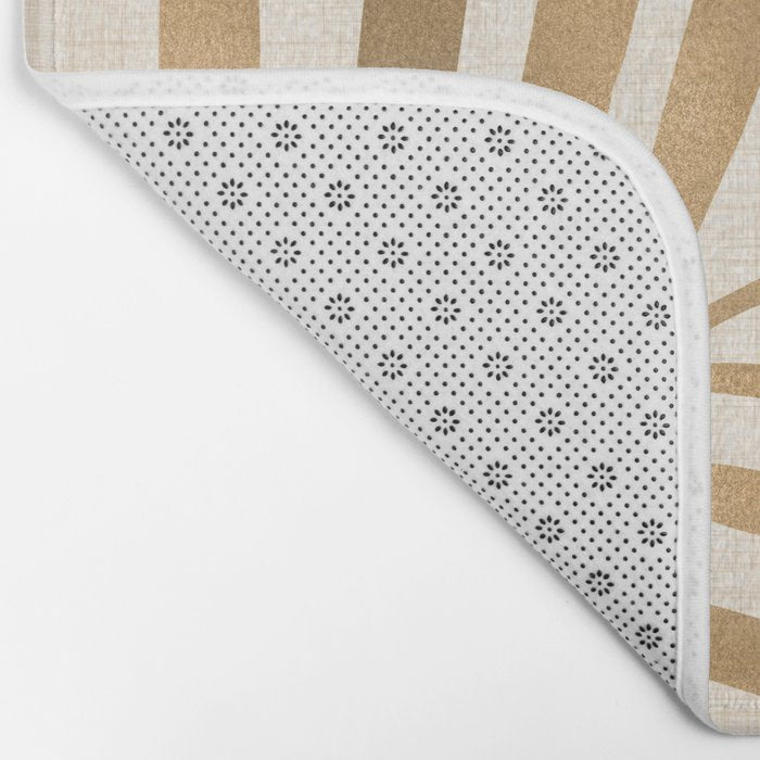 Gold Tropical Leaf Bath Mat Gallery Image 2