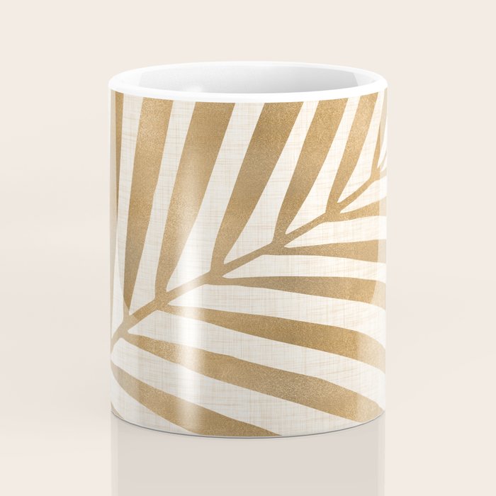 Gold Tropical Leaf Coffee Mug Gallery Image 4