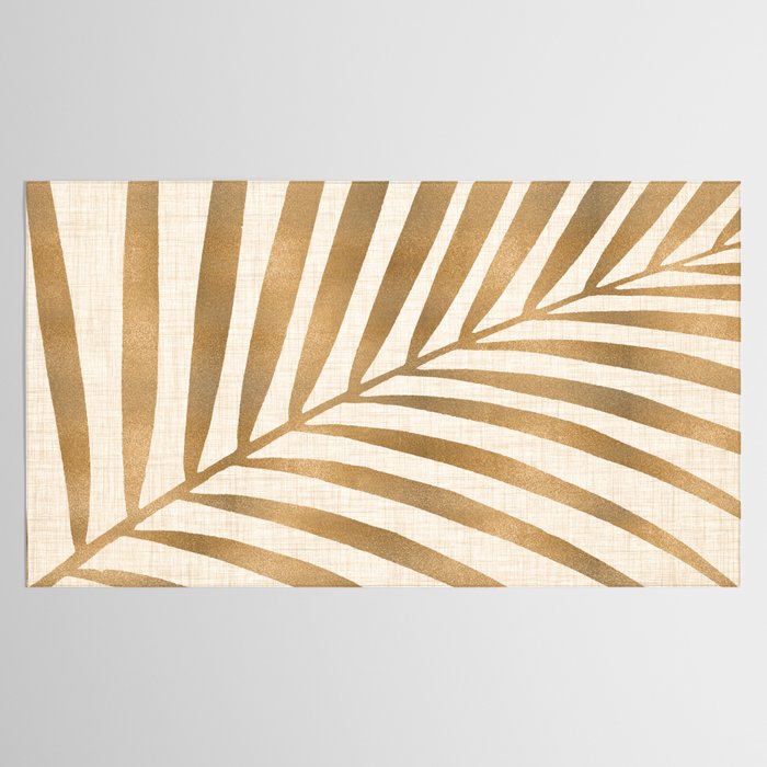 Gold Tropical Leaf Tablecloth Gallery Image 2