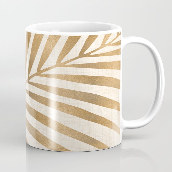 Gold Tropical Leaf Coffee Mug Gallery Image 1
