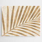 Gold Tropical Leaf Jigsaw Puzzle Gallery Image 1