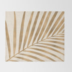 Gold Tropical Leaf Throw Blanket Gallery Image 2