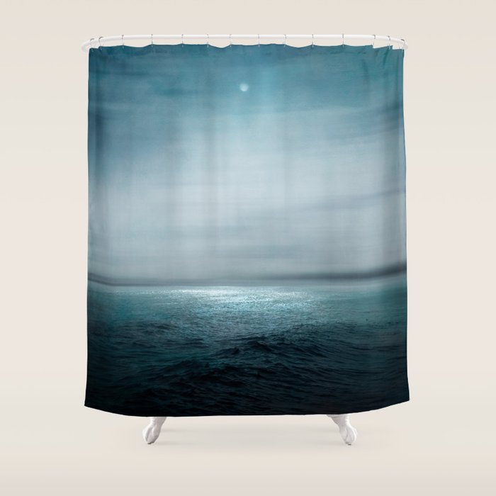 Sea Under Moonlight Shower Curtain Gallery Image 1