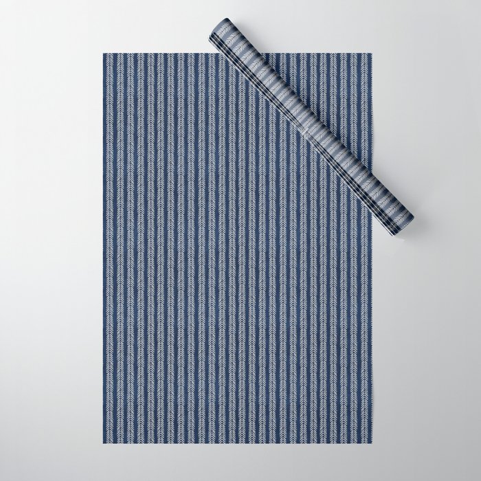 Small Navy Arrowheads Wrapping Paper Gallery Image 1