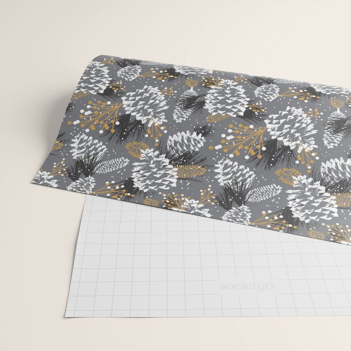 Festive Forest - Grey Wrapping Paper Gallery Image 2