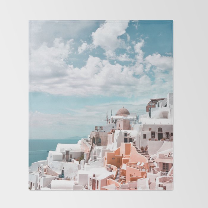 Santorini, Oia Throw Blanket Gallery Image 2