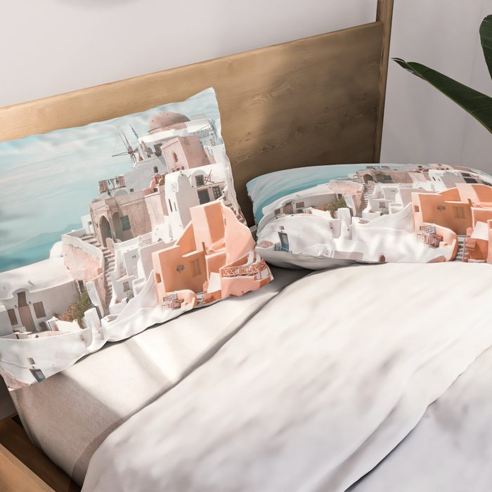 Santorini, Oia Pillow Sham Gallery Image 2