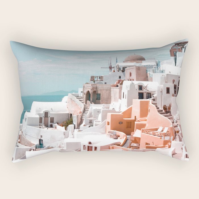 Santorini, Oia Rectangular Pillow Gallery Image 2