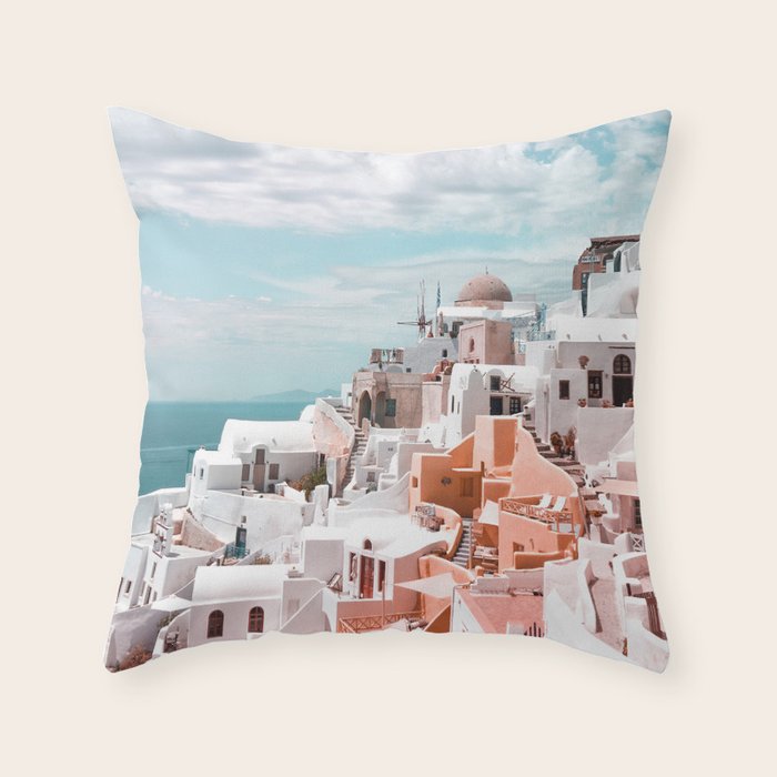 Santorini, Oia Throw Pillow Gallery Image 6