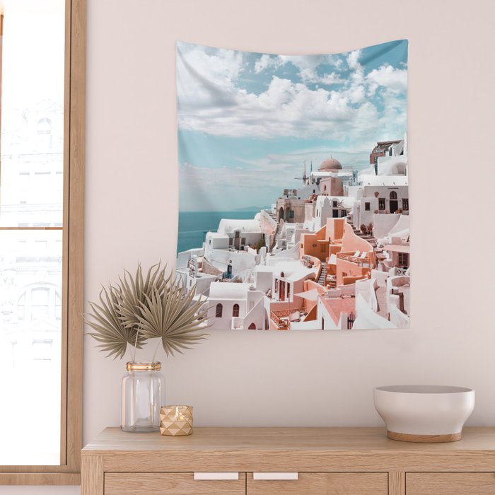 Santorini, Oia Wall Tapestry Gallery Image 2