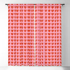 Love Hearts - red on pink Window Curtain Gallery Image 5