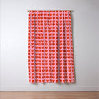Love Hearts - red on pink Window Curtain Gallery Image 3