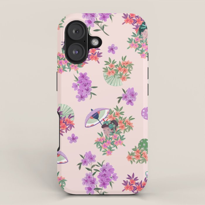 Pastel purple oriental pattern iPhone Case Gallery Image 1