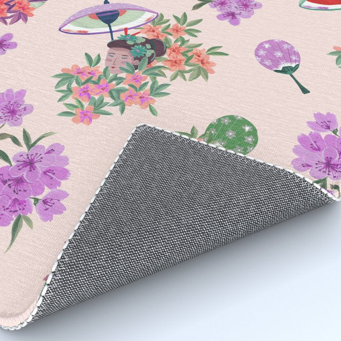 Pastel purple oriental pattern Rug Gallery Image 4